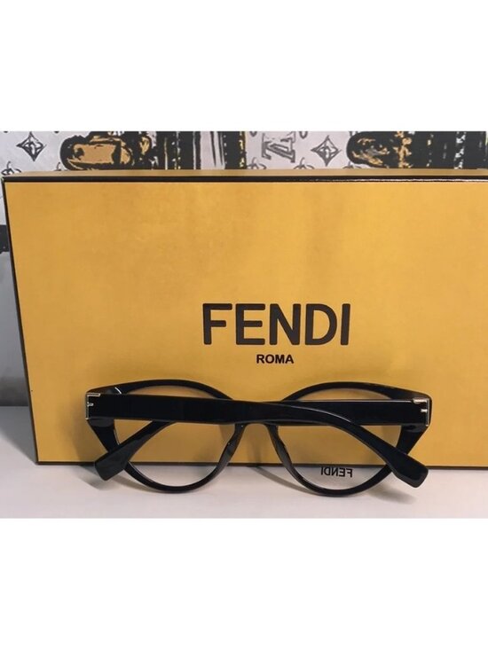 NEW Authentic Fendi FE50020I 001 Cat-Eye Eyeglasses – Shiny Black main image 10